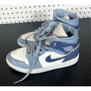 Nike Air Jordan 1 Mid Shoes 'Diffused Blue' BQ6472-140 Women's Size 7.5